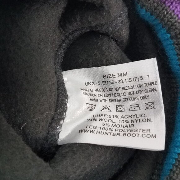 HUNTER Size M 5-7 Fleece Boot Sock Liners in Gray - Picture 6 of 6